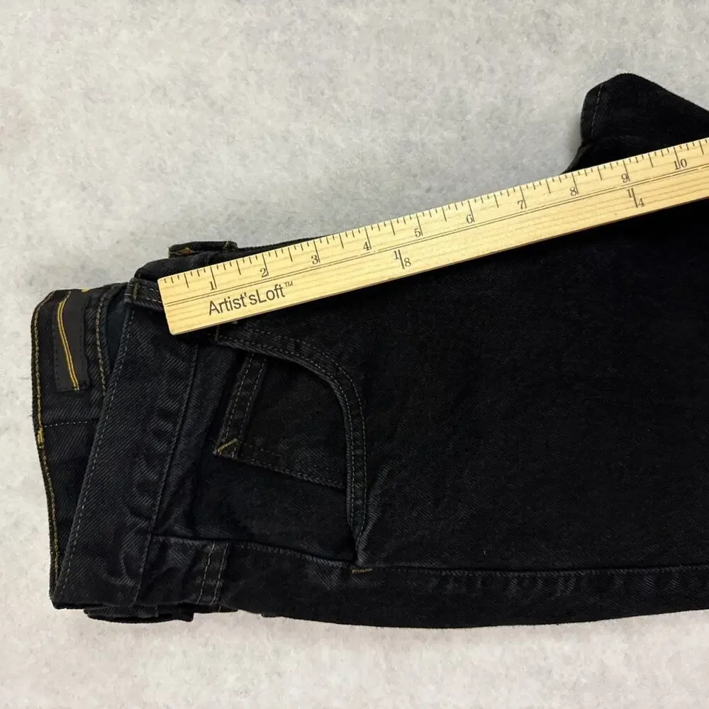 Girbaud Jeans Mens 28 Black Straight Leg Vintage Y2K Denim Pants